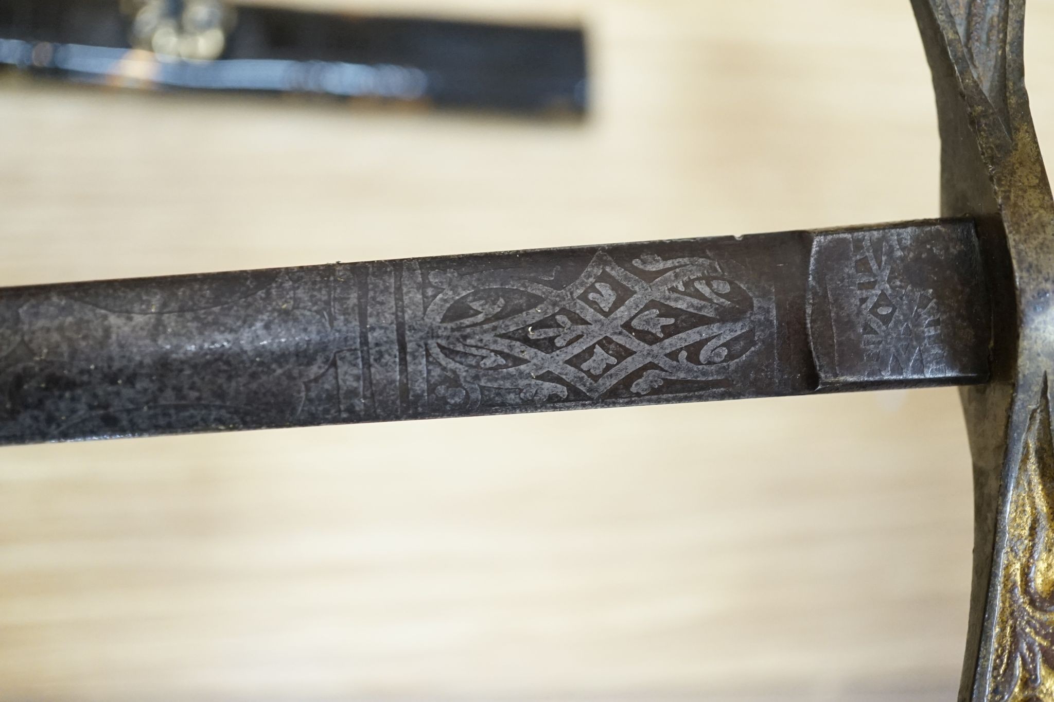 A late 19th century court sword, 90cms long.